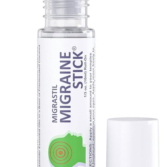 Migraine Stick Rollon - Fast Cooling Comfort for Your Head. Aromatherapy with Pe - Picture 1 of 6